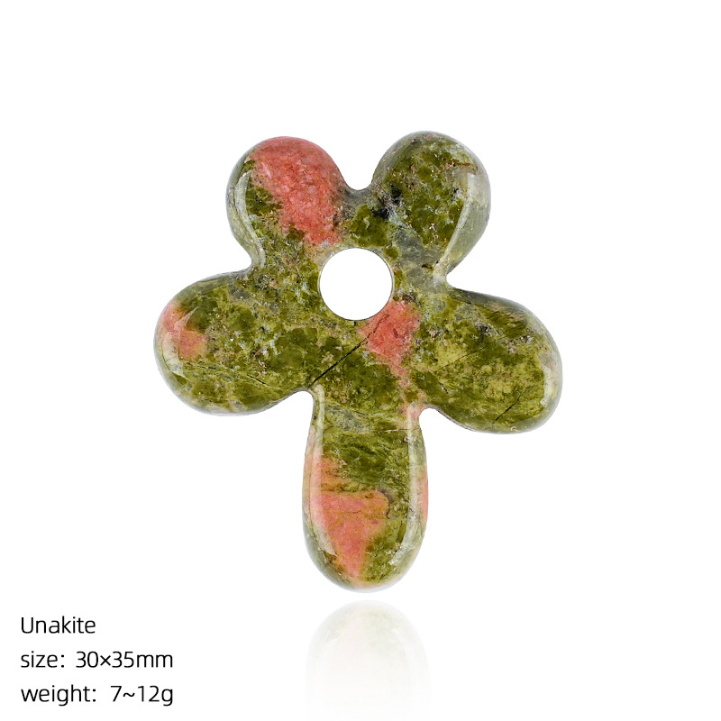Natural Stone Flower Pendant for DIY Jewellery Making